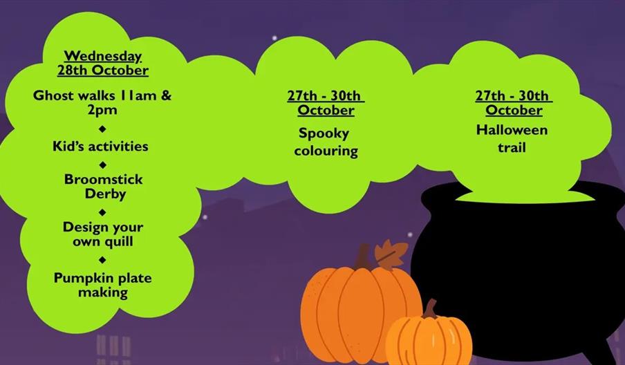 A promotional poster for Halloween at Michelham Priory, from the 27th to 30th October.