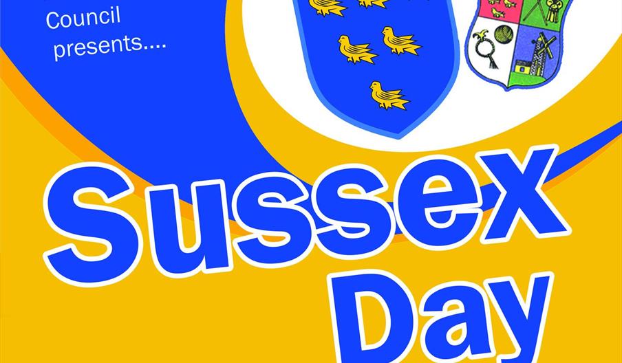 promotional poster for Hailsham Town Council's 'Sussex Day' on Saturday 20th June, 9am to 3pm on Vicarage Field.