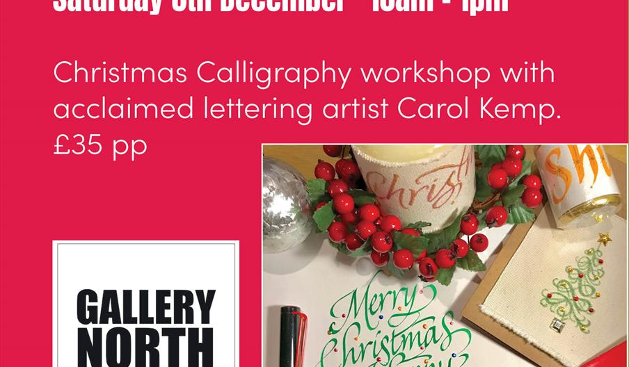 Festive Workshops at Gallery North Christmas Calligraphy