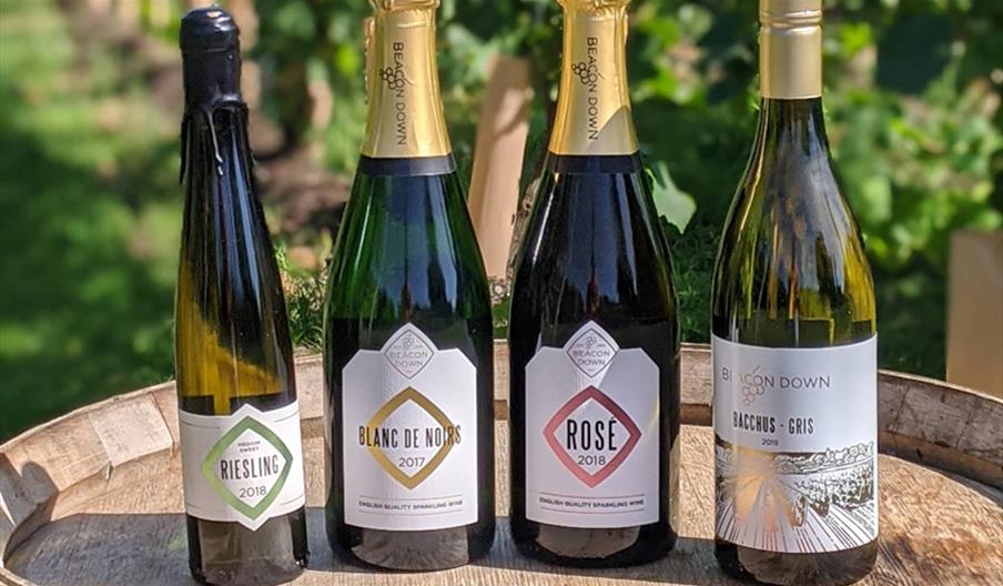 Selection of bottles of wine