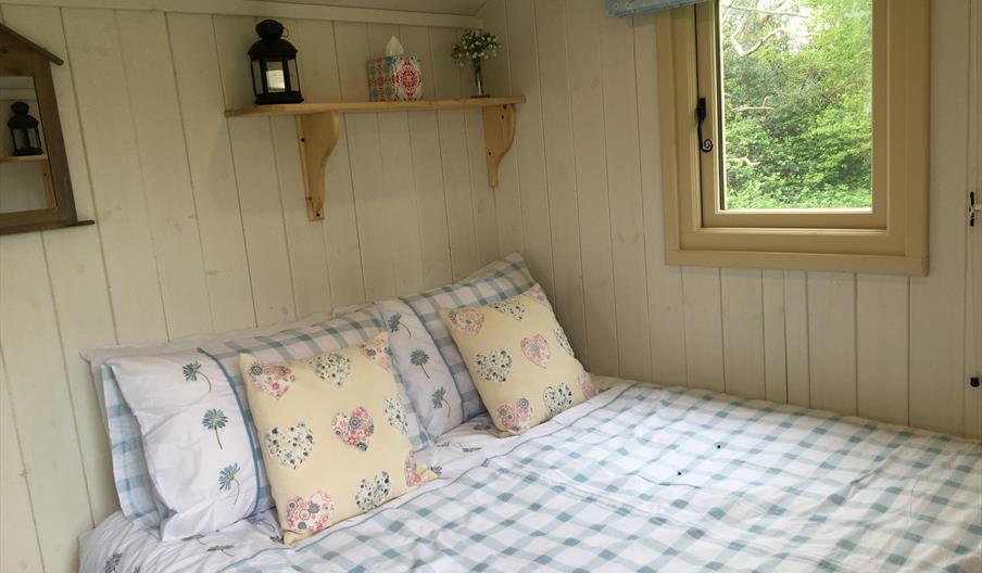 Bedroom in shepherds hut