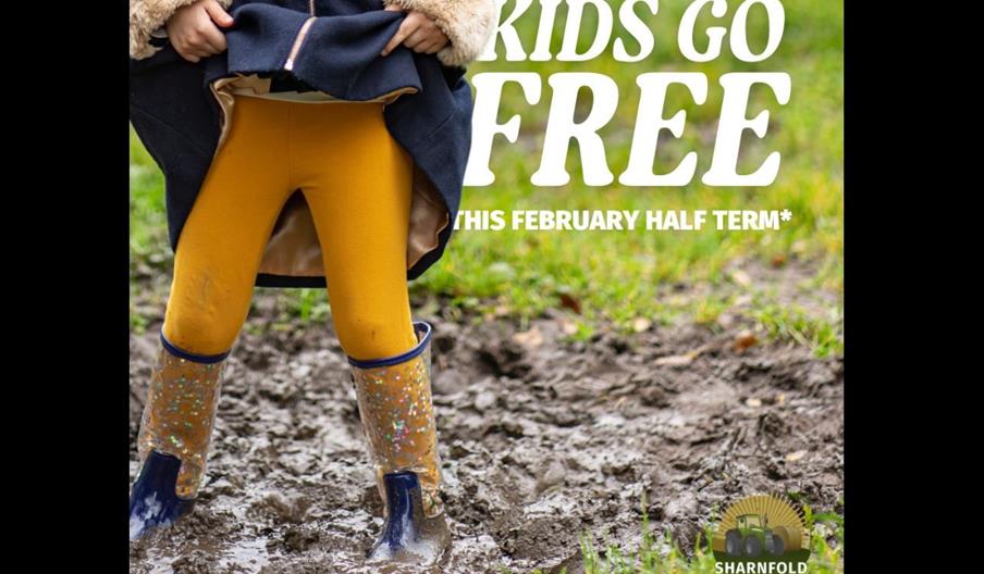 Image of a girl playing in the mud at Sharfold Farm