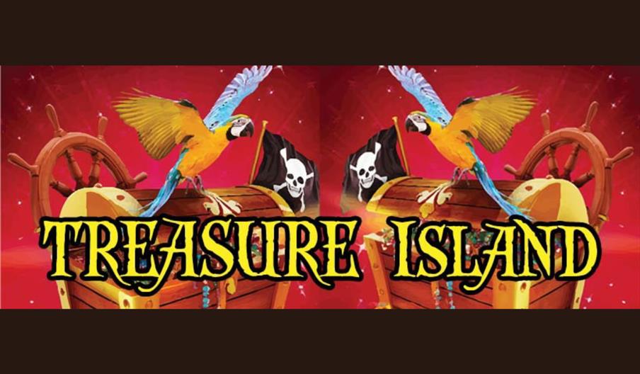A promotional poster for Hailsham Theatre's Treasure Island pantomime