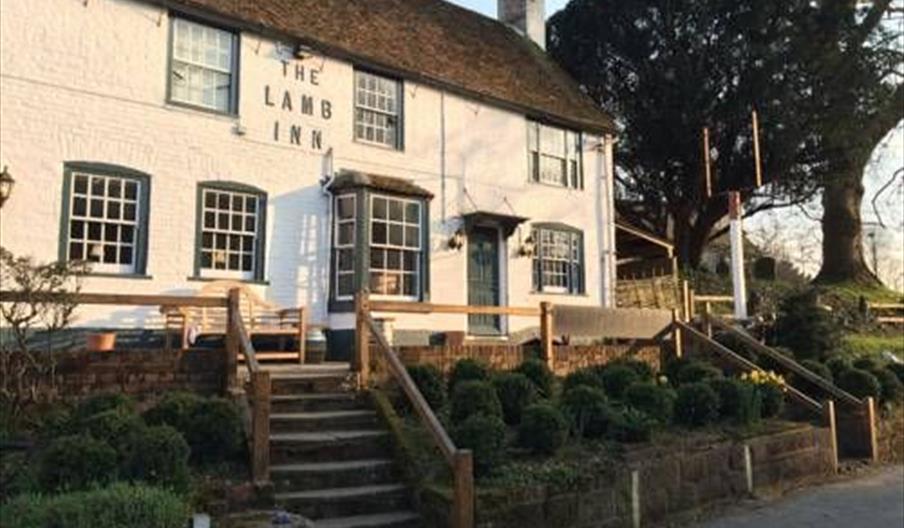 Exterior shot of Lamb Inn