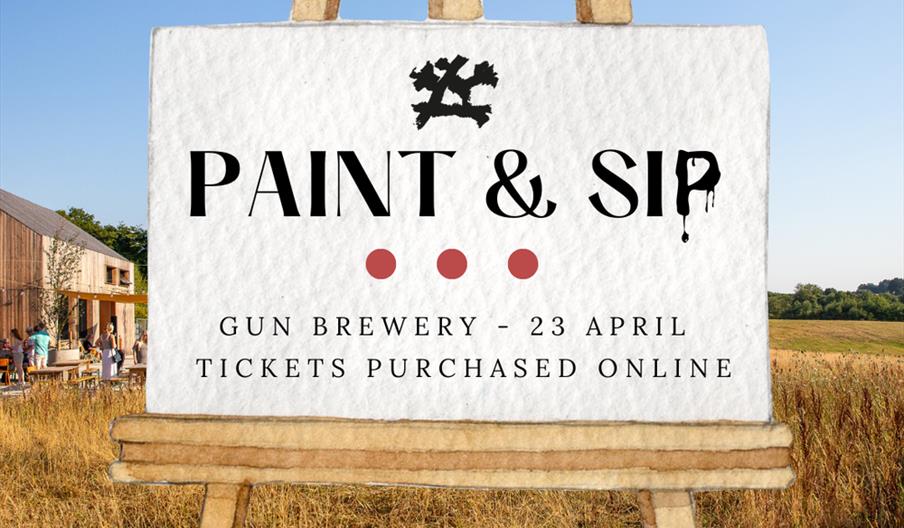 Paint & sip evening at the Gun Brewery