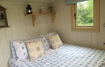 Bedroom in shepherds hut