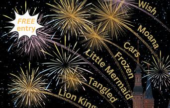 Picture of fireworks and Disney names