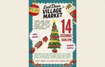 a promotional poster for East Dean Village Christmas Market