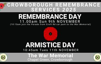 A poster for the Crowborough Remembrance Day service