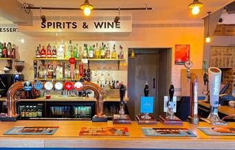 Interior of  bar at HIghlands Inn