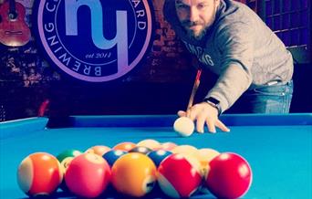 Game of Pool at Hopyard