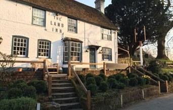 Exterior shot of Lamb Inn