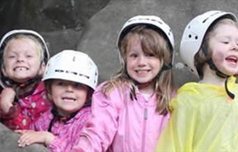 Children on rocks at Nuts4 Climbing