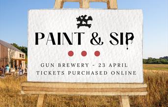Paint & sip evening at the Gun Brewery
