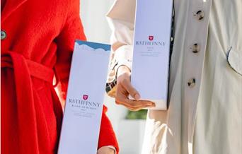 Ladies holding the Rathfinny wine box