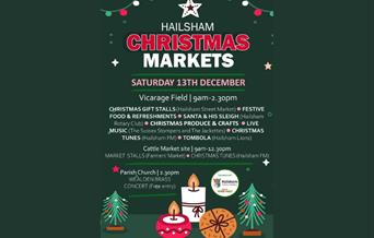 A promotional poster for Hailsham Christmas Markets