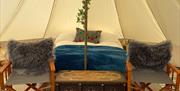 interior of the bell tent