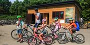 Bewl Water Family on bikes