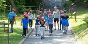 Children walking at Bowles