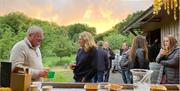 Image of the Pop Up Cider Taps at Bignose & Beardy at sunset