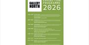 A promotional poster for the 2026 programme of Gallery North