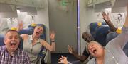 An escape room - four people on a plane