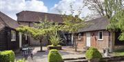 Exterior shot of converted barns