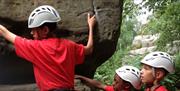 Children on the rocks at Nuts4 Climbing