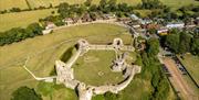 Image of Pevensey Castle from birds eye view