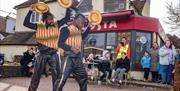 Image of the UK African Acrobats performing