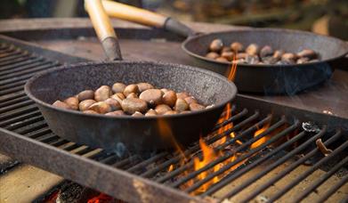 Image of chestnuts roasting at Wilderness Wood