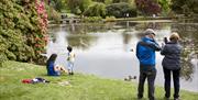 visitors at Sheffield Park lake