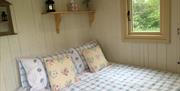 Bedroom in shepherds hut
