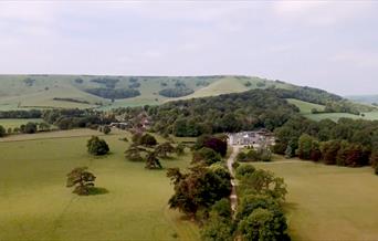 Aerial view of Folkington Manor