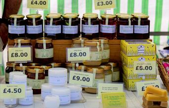 Assortment of honey products