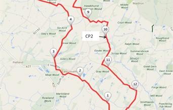 Weald Challenge Map of route