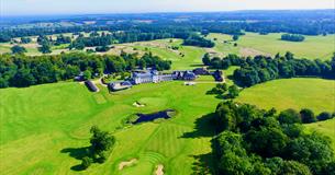 Bowood hotel from above surrounded by green fields