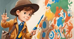 Detective Mystery Mural Painting