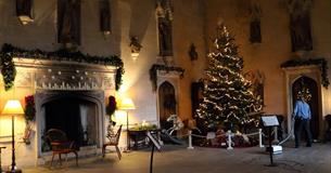 Great Hall decorated for Christmas