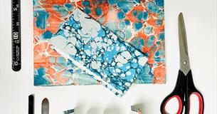 Marbling Concertina Books