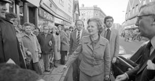Margaret Thatcher in Salisbury Feb 1980