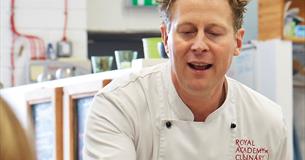 Peter Demonstrating at Vaughan's Cookery School