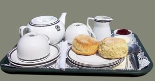 Cream Tea in The Moonraker at Swindon and Cricklade Railway
