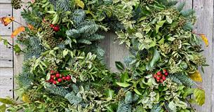 Festive Christmas wreath making workshop