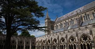 The cloisters at Salisbury cathedral