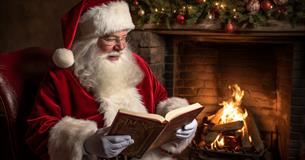 Santa Reading at Fairwood Lakes 2024