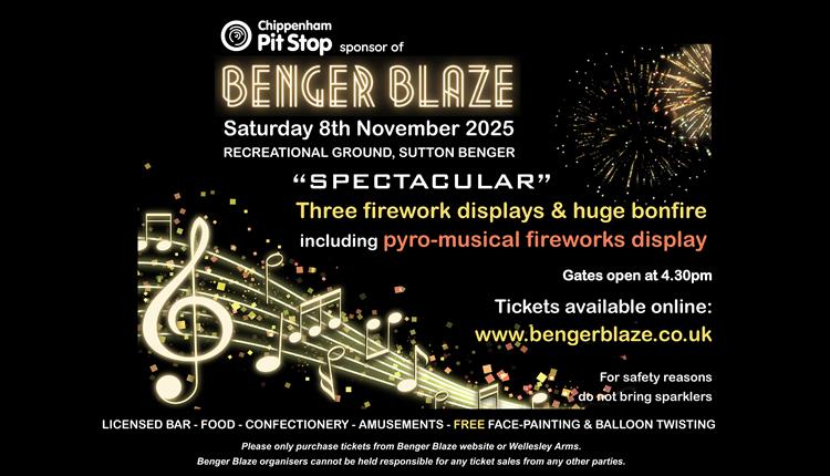 Benger Blaze - Sutton Benger Fireworks and Bonfire display
