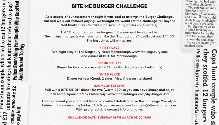 Bite Me Burger Challenge