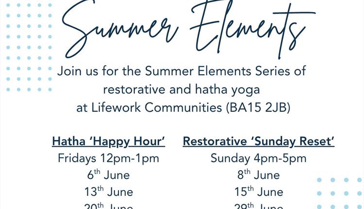 Summer Elements Hatha Yoga Series
