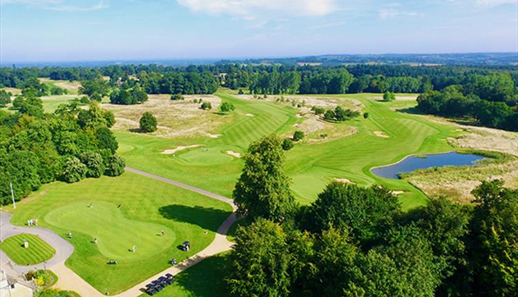 Arial view of golf course